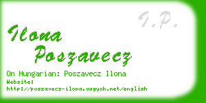 ilona poszavecz business card